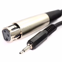 kenable 001565 audio cable 2 m 3.5mm XLR Black
