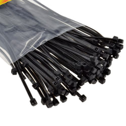 kenable Black Cable Ties 200mm x 2.5mm Nylon 66 UL Approved [100 Pack]