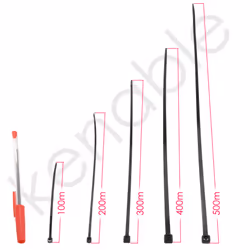 kenable Black Cable Ties 200mm x 2.5mm Nylon 66 UL Approved [100 Pack]