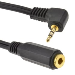 kenable 001721 audio cable 0.1 m 2.5mm 3.5mm Black