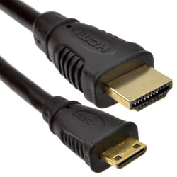 kenable 001728 HDMI cable 3 m HDMI Type C (Mini) HDMI Type A (Standard) Black