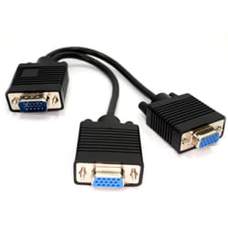 kenable 001753 VGA cable 0.26 m VGA (D-Sub) 2 x VGA (D-Sub) Black