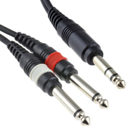 kenable 001850 audio cable 1.5 m 6.35mm 2 x 6.35mm Black