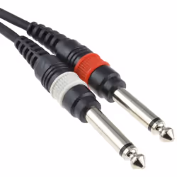 kenable 001850 audio cable 1.5 m 6.35mm 2 x 6.35mm Black