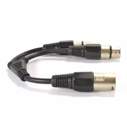kenable XLR Adapter Plug to 2 x XLR Sockets Splitter Combiner Cable Lead 25cm