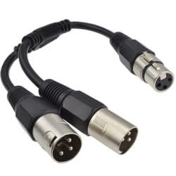kenable 001866 audio cable 0.25 m XLR (3-pin) 2 x XLR (3-pin) Black