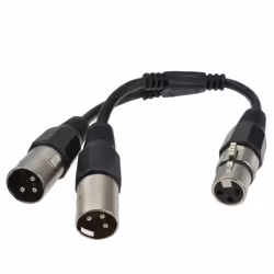 kenable 001866 audio cable 0.25 m XLR (3-pin) 2 x XLR (3-pin) Black