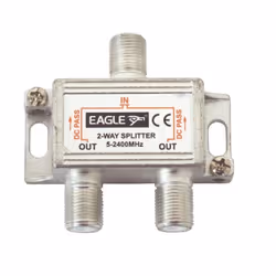 kenable 001903, Cable splitter, 5 - 2450 MHz, Metallic, 1 pc(s), F, 2x F