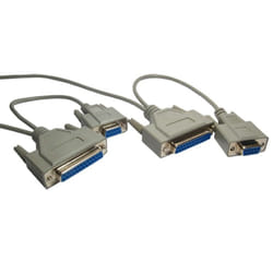 kenable 001951 serial cable Grey 2.5 m DB9 + DB25