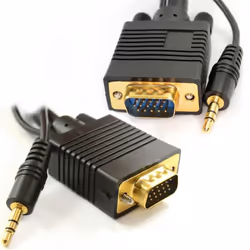 kenable 001978, 2 m, VGA (D-Sub), VGA (D-Sub), Male, Male, Black