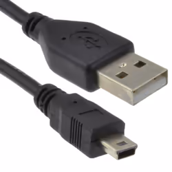 kenable 002003, 5 m, USB A, Mini-USB B, USB 2.0, Black