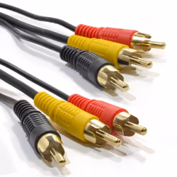 kenable 002038, 15 m, 3 x RCA, 3 x RCA, Male, Male, Black