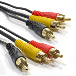 kenable 002038 composite video cable 15 m 3 x RCA Black