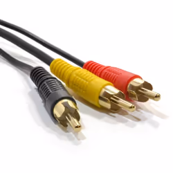 kenable 002038 composite video cable 15 m 3 x RCA Black