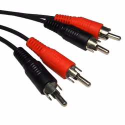kenable 002044, 2 x RCA, Male, 2 x RCA, Male, 0.5 m, Black