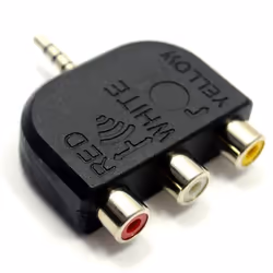 kenable 002049, 3.5mm, RCA Phono, Black
