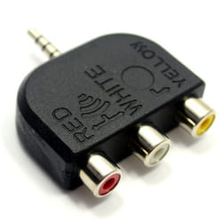 kenable 002049 cable gender changer 3.5mm RCA Phono Black