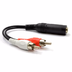 kenable 002121 audio cable 0.1 m RCA 6.35mm Black, Red, White