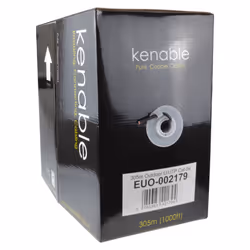 kenable External CAT5e Outdoor Use COPPER Ethernet Network Cable Reel UTP 305m Black