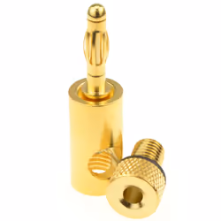 kenable High Quality Gold 4mm Banana Plug for Speaker Cable Colour Coded Black