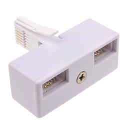 kenable 002425 telephone splitter BS 6312 M 2x BS 6312 F White