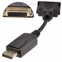 kenable DisplayPort Male Plug to DVI D Female Socket Adapter Cable 15cm