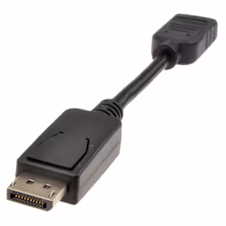 kenable DisplayPort Male Plug To HDMI Female Socket Adapter Cable 15cm BLACK