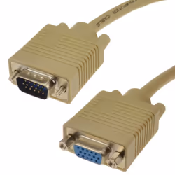 kenable 002518, 1 m, VGA (D-Sub), VGA (D-Sub), Male, Female, Beige
