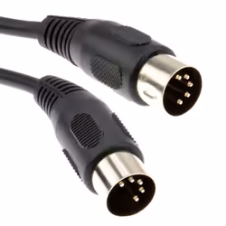 kenable 002647, DIN (5-pin), Male, DIN (5-pin), Male, 5 m, Black