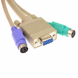kenable KVM Extension Cable Male To Female SVGA And PS 2 Cable Lead 2m