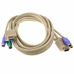 kenable KVM Extension Cable Male To Female SVGA And PS 2 Cable Lead 2m