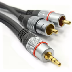 kenable 002700, 3.5mm, Male, 2 x RCA, Male, 5 m, Black