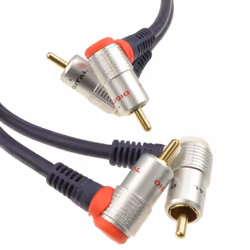 kenable 002898, 2 x RCA, Male, 2 x RCA, Male, 1.5 m, Black, Silver