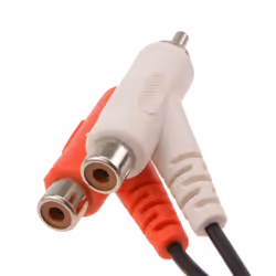 kenable 002902, 2 x RCA, Male, 2 x RCA, Male/Female, 1 m, Black, Red, White