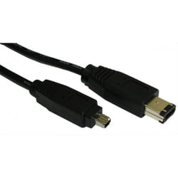 kenable 002936 FireWire cable 1 m 4-p 6-p Black