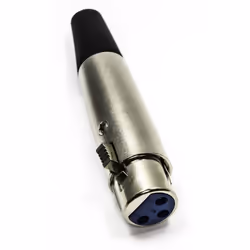 kenable 002941, XLR, Black, Metallic, Female, Straight, Metal, RoHS
