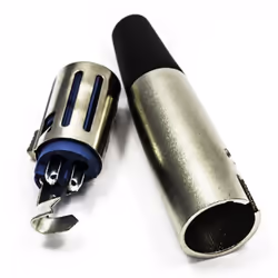 kenable 002941 wire connector XLR Black, Metallic
