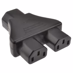 kenable 002976, Black, 2 AC outlet(s), 240 V, 10 A, 70 g, 1 pc(s)