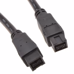 kenable 003092, FireWire 800 (IEEE 1394b), 9-p, 9-p, Black, Male/Male, 800 Mbit/s