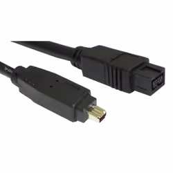 kenable 003094, FireWire 800 (IEEE 1394b), 9-p, 4-p, Black, Male/Male, RoHS