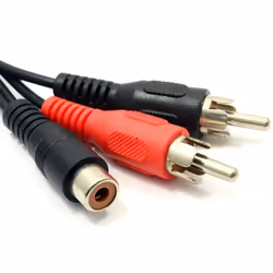 kenable 003097, RCA, Female, 2 x RCA, Male, 0.15 m, Black