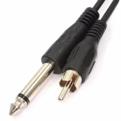 kenable 003100, 6.35mm, Male, RCA, Male, 1.8 m, Black