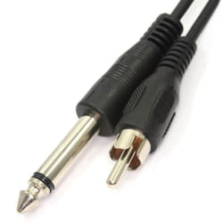 kenable 003100 audio cable 1.8 m 6.35mm RCA Black