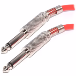 kenable 003119, 6.35mm, Male, 6.35mm, Male, 5 m, Red, Stainless steel