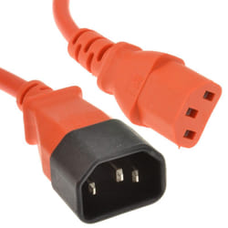 kenable 003179 power cable Orange 0.5 m C14 coupler C13 coupler