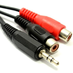 kenable 003194 audio cable 1.8 m 3.5mm 2 x RCA Black