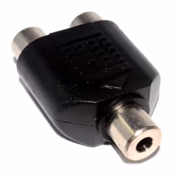 kenable 003198 cable gender changer 2x RCA 3.5mm Black