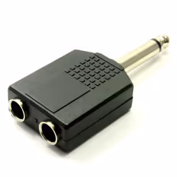 kenable 003272, 6.35mm, 2 x 6.35mm, Black
