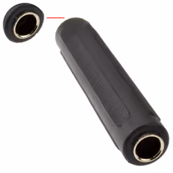 kenable 003289 cable gender changer 6.35mm Black