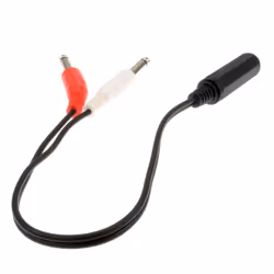 kenable 003340 audio cable 0.3 m 2 x 6.35mm 6.35mm Black
